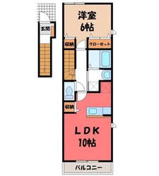 新鹿沼駅 徒歩13分 2階の物件間取画像